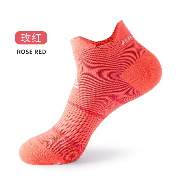 Nylon Sport Ankle Socks Women Men Outdoor Basketball Bike Running Football Breathable Bright Color No Show Travel Socks 2 Size Pink