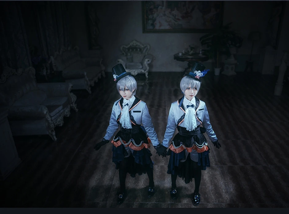 Аниме Черный дворецкий Ciel Phantomhive Близнецы Косплей Костюм курошицуджи полный набор для подарка