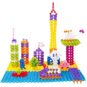

400Pcs Snow Snowflake Building Blocks Toy Baby Children Educational Toy DIY Assembling Bricks Kids Classic Toys