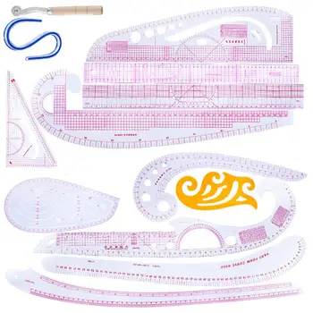 

Practical Fashion Ruler Set Sewing Pattern Making Tools With Stitching Wheel Tool For Designing Patterns
