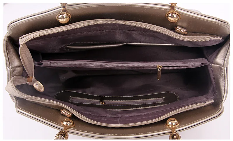 

2019 New Style Hot Sales Korean-style Fashion Casual V Trend Three-piece Set Different Size Bags Oblique Shoulder Bag/ Hand Bag