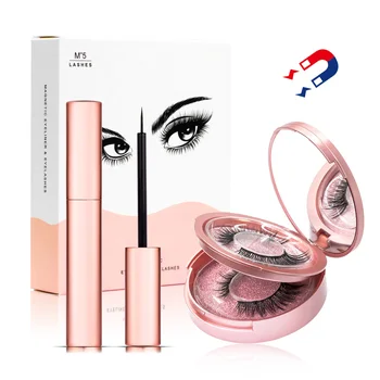 

Genailish 2019 New Hot Magnetic Liquid Eyeliner & Magnetic False Eyelashes & Tweezer Set Waterproof Long Lasting Eyeliner