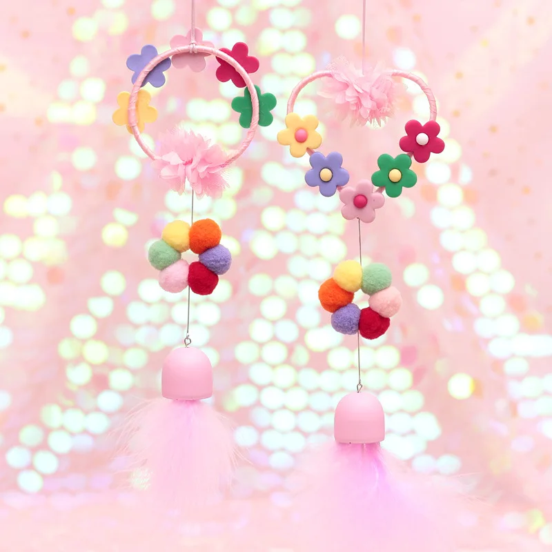 Creative Color Wind Chime Door And Window Hanging Decoration GIRL'S Heart INS Online Celebrity Weep Yafeng Contrast Color Polyme