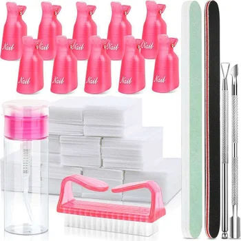 

Wearable Acrylic Nail Clippers Nail Polish Remover Plastic Nail Polish Oil Absorption Cap Clip UV Gel Tool Resurrection Clip
