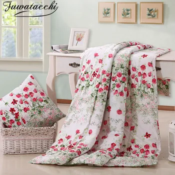 

Fuwatacchi 2 In 1 Cushion Blanket Warm Cartoon Picture Foldable Patchwork Quilt Blanket Printed Home Office Throw Pillow Cushion