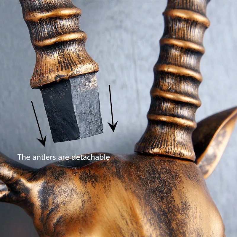 Креативное настенное висячее животное стерео украшение Европа и Америка ретро