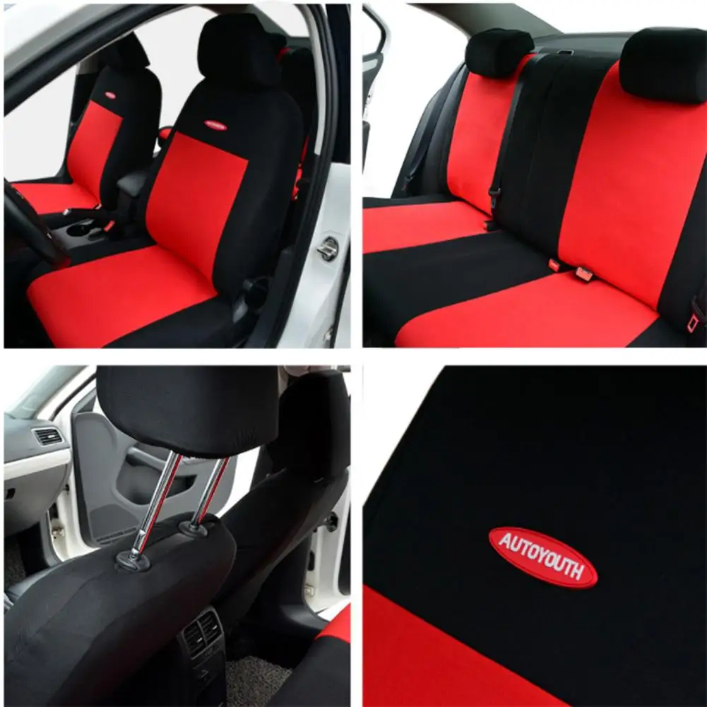 2 Pieces Set Universal Car Seat Covers Mesh Sponge Interior Accessories T Shirt Design Front Car Seat Cover For Car/Truck/Van