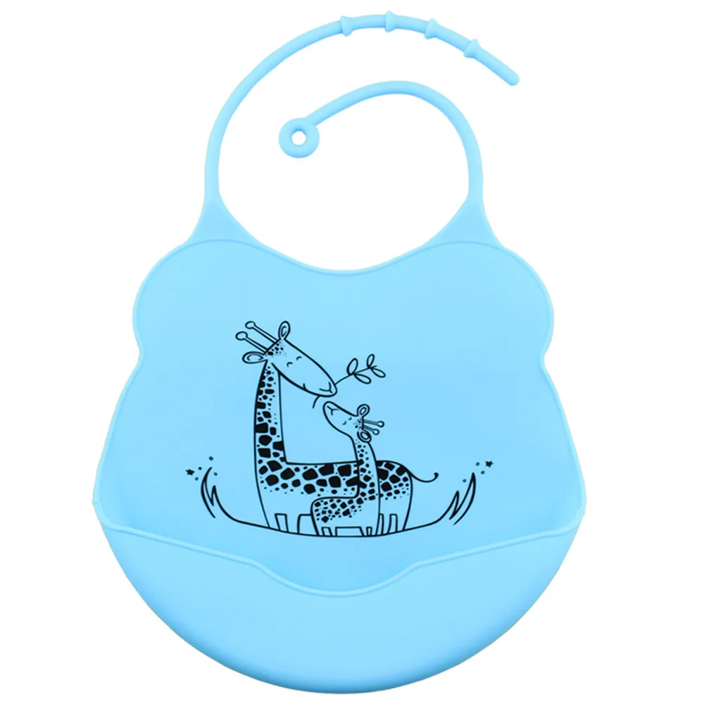 Kids Silicone Baby Bibs Baby cartoon waterproof silicone saliva bib Waterproof Bib Babies Saliva Bib Baby Feeding