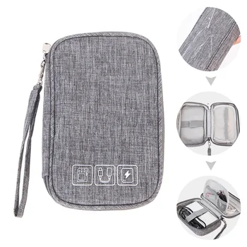 

Cable Bag Organizer Wires Charger Digital Usb Gadget Portable Electronic Earphone Case Zipper Storage Pouch Accessories Supplies
