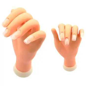

Nail Training Hand Flexible Soft Plastic Hand Model Flectional Mannequin Fake Hand Nail Art Practice Display Tool