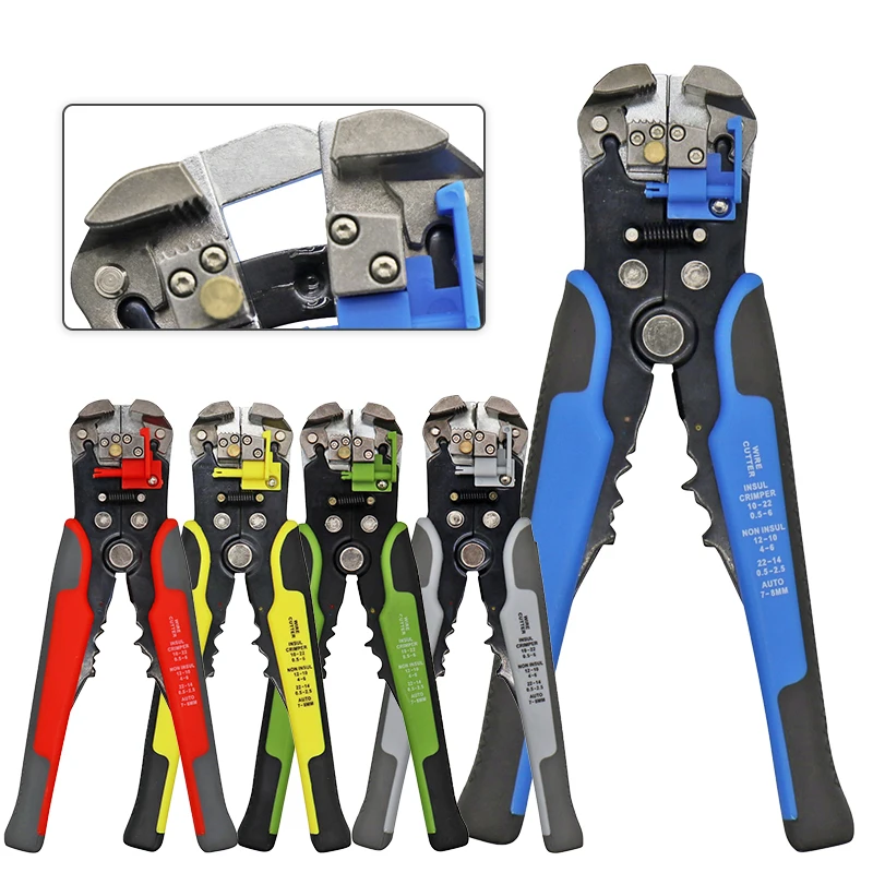 

Alicates de aislamiento autoajustables HS-D1/D2, pelado de cables de 0,2-6 mm2, herramienta peladora de cables