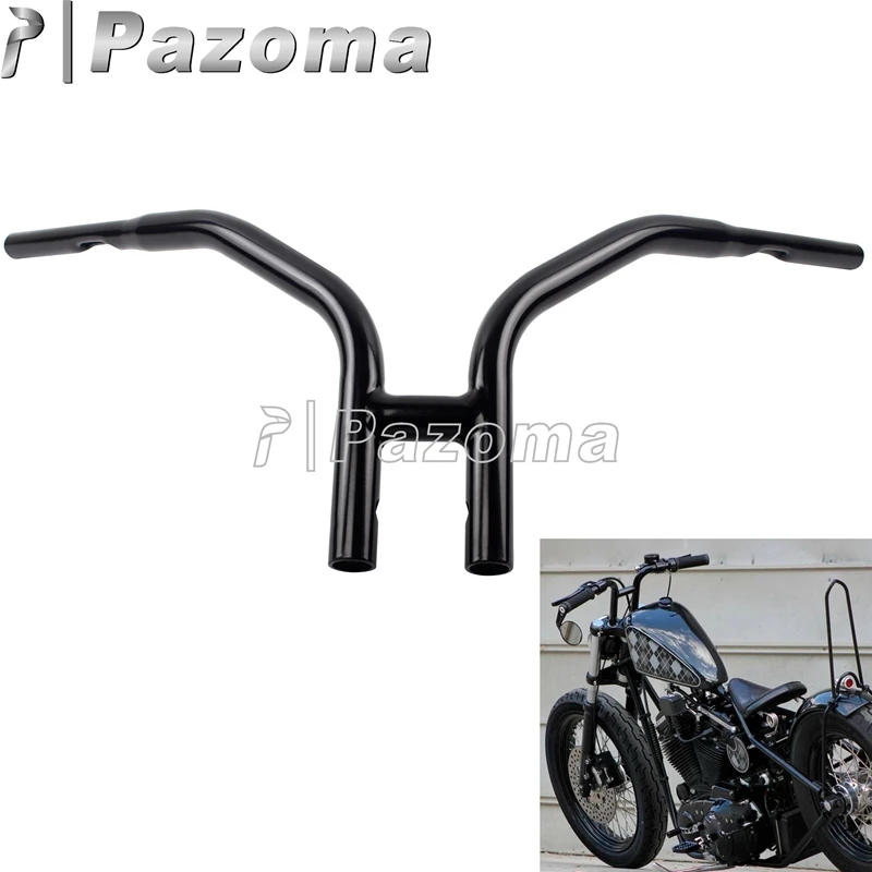 Руль для Harley Touring Dyna Sportster Street Glide Fat Bob FL FX XL FXR FLST FXD FLT черный ретро 1-1/4 дюйма |