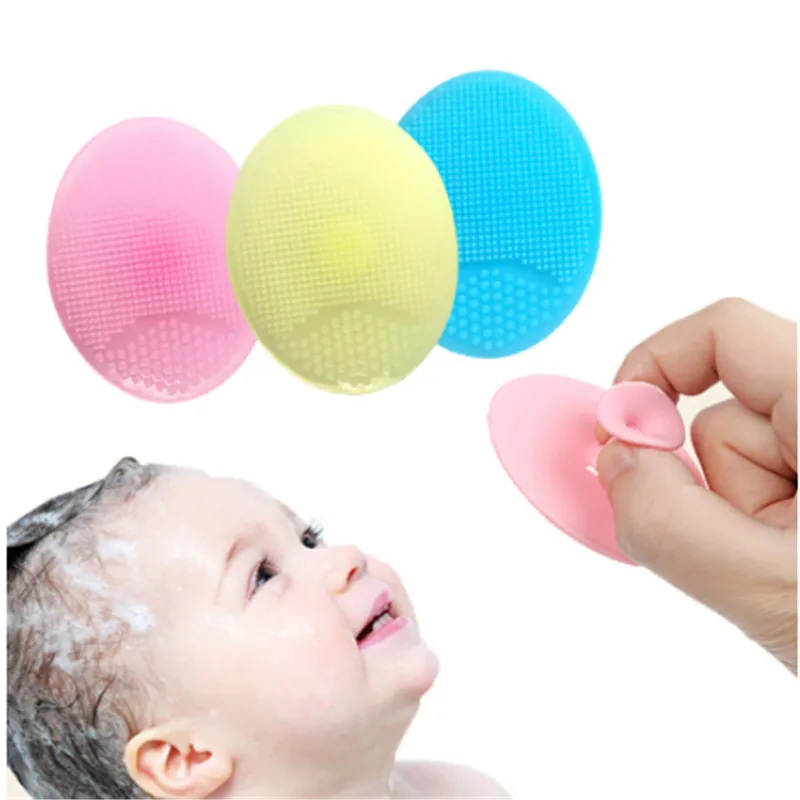 1 Pcs Soft Silicone Facial Cleaning Brush Shower Baby Massage Wash Pad Face Exfoliating Brushes Super Soft Sponges Scrubbers 2