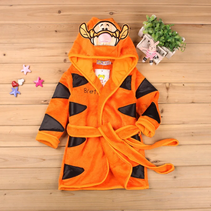 BOY'S Girls' Bathrobe CHILDREN'S Cartoon Bathrobe 2-Color Home Women's Robes