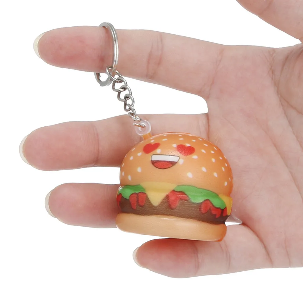 Cartoon Hamburger Scented Slow Rising Exquisite Kid Gift Backpack Accessories Decorations Exquisite Fun Gadgets #A