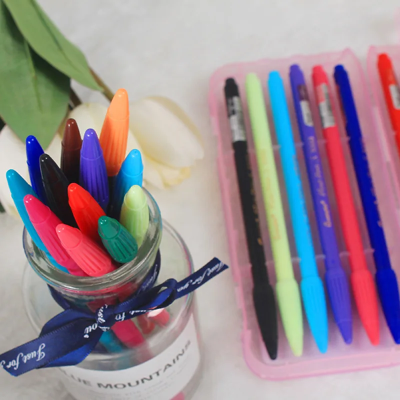 

24 Color Water-Based Marker Pen Set High Capacity Markers Signing Pen Sketching Pens Art Supplies Multifunction Drawing Pens