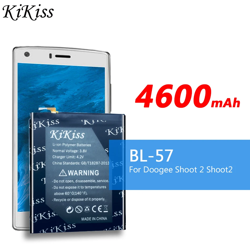 4600 мАч батарея Для Doogee Shoot 2 Shoot2 мобильный телефон замена батареи BL-57