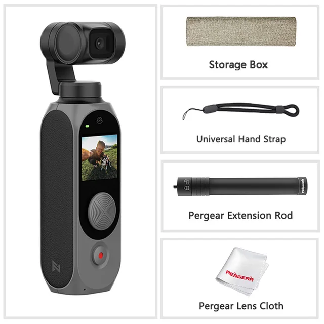 FIMI PALM 2 3-Axis Handheld Gimbal Camera Stabilizer 128° Wide Angle FPV 4K 100Mbps WiFi 308 Min Noise Reduction MIC Smart Track with Extension rod