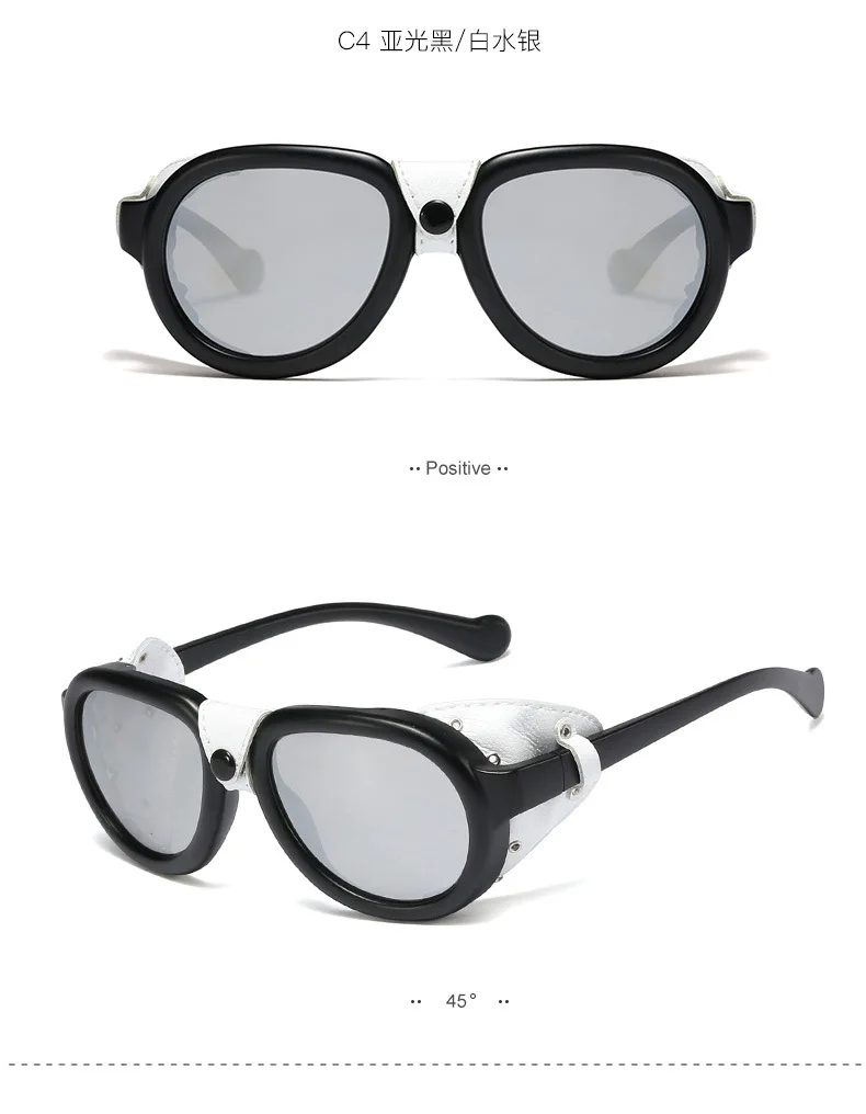 Модные панк Солнцезащитные очки мужские и женские брендовые дизайнерские стимпанк Солнцезащитные очки de sol высокое качество с коробкой 95209