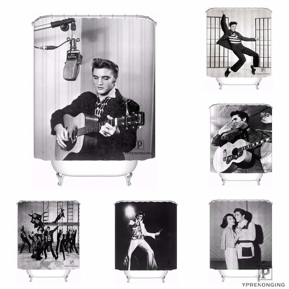 Custom Rock by Elvis Водонепроницаемая занавеска для душа домашняя ванная комната s крючки полиэфирная ткань мульти Sizes180509-08