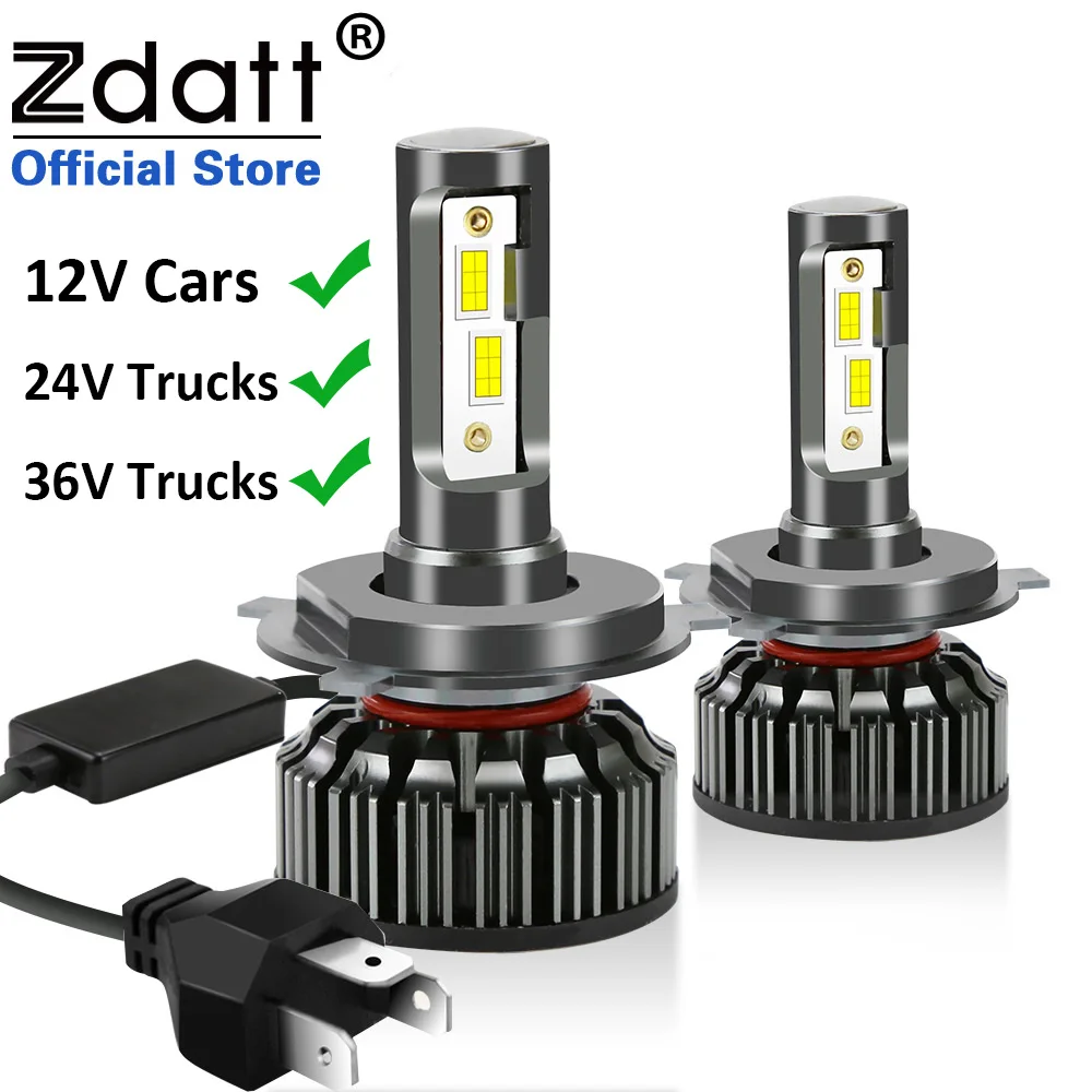100 Вт Автомобильные фары H4 H11 H7 LED Canbus 6500 лм 12 В 24 в Turbo 9004 K H1 9007 9008 9005 HB3 9006 HB4 H3 led лампа