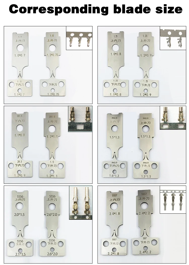 Terminal Crimping Applicator Blades