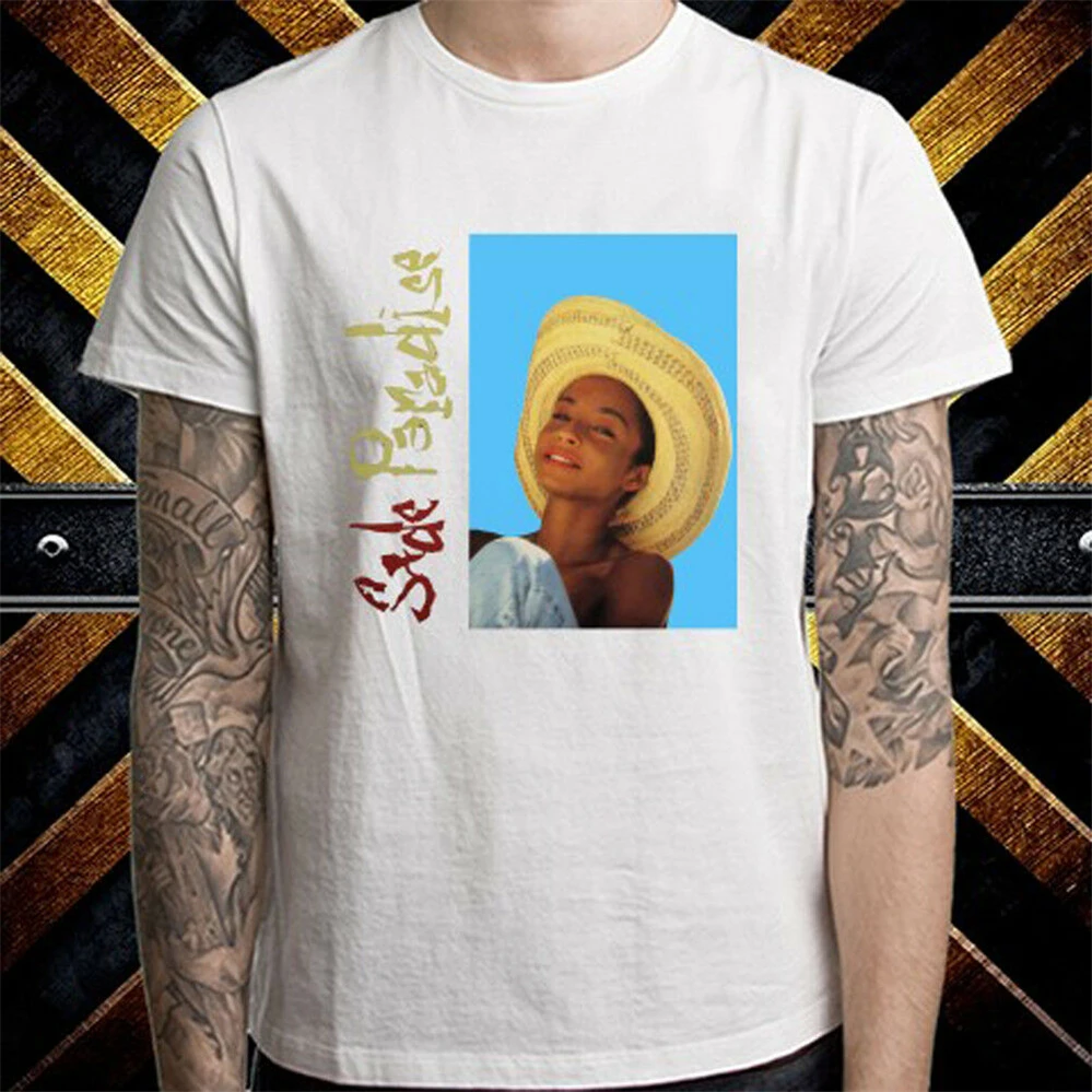 サド有名な歌手楽園アルバムカバーメンズホワイト Tシャツ男性女性サイズ S 3xl Tシャツ衣装カジュアル Tシャツ Aliexpress