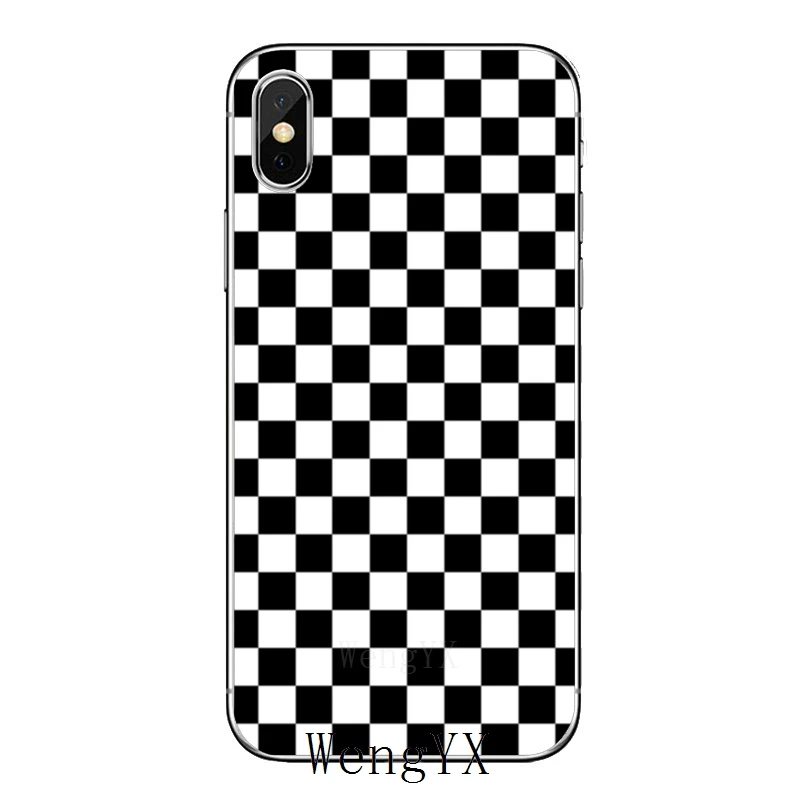 Черно-белый плед для iPhone 11 pro XR X XS Max 8 7 6s plus SE 5s 5c iPod Touch 5 6 Чехол