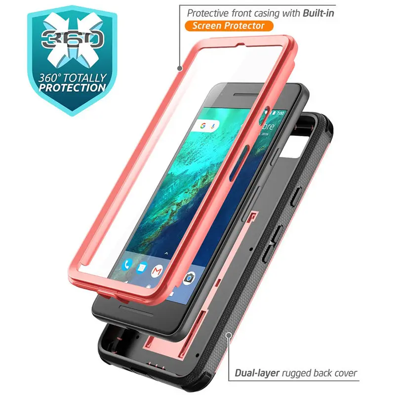 I-BLASON для Google Pixel 2 Чехол Armorbox полный корпус сверхмощный ударопрочный чехол с подставкой со встроенной защитой экрана