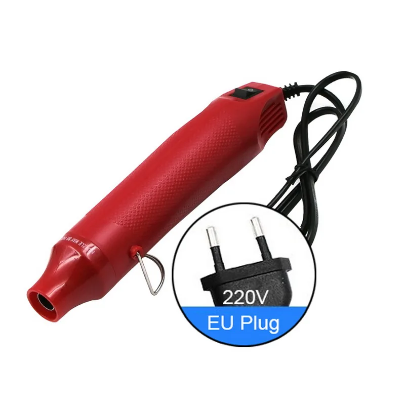 220V Red 220 В/110 В/230 В мини Тепловая пушка портативная электрическая тепловая пушка ручной термоусадочный термоинструмент для самостоятельного тиснения Тепловая пушка 1 шт. Новинка - Цвет: 220V Red