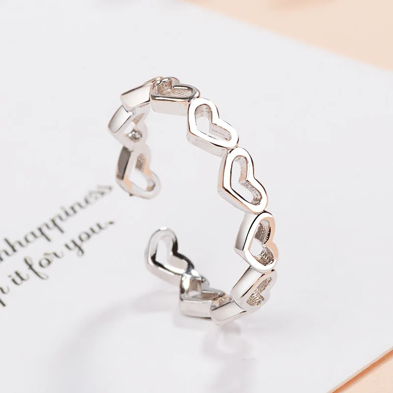 Heart Кольца из нержавеющей стали для женщин, корейская мода, капля воды, циркон, кольца для открытия, современные женские ювелирные изделия, регулируемое обручальное кольцо - Цвет основного камня: Heart