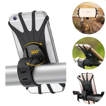 

Bicycle Universal Phone Holder 360° Rotatable Durable Motorcycle Stroller Handlebar Bike Mount Stylish Silicone Accessories