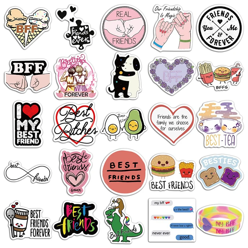 10/50 Pcs/pacote Melhor Amigo Para Sempre Amizade Bff Dos Desenhos Animados  Vsco Mix Graffiti Adesivos Para Diy Portátil Bagagem Skate Telefone Caso -  Adesivos - AliExpress