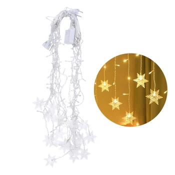 

Christmas Snowflake Curtain String Lights Holiday Decoration Lights