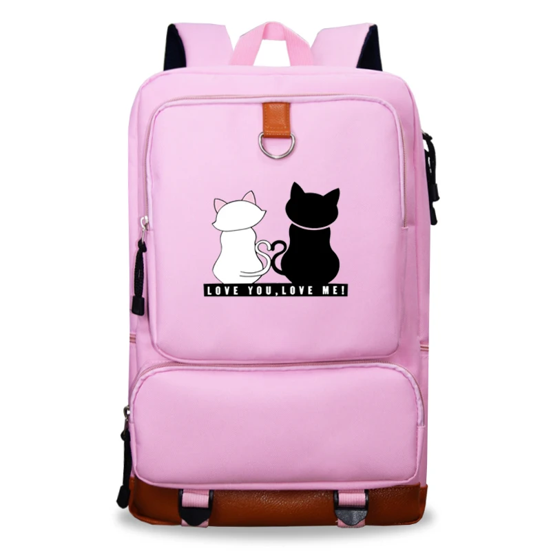 Love You Love Me, сумка для ноутбука для мужчин и женщин с принтом кошки, Eastpack, рюкзак для колледжа, школьная сумка для подростков, на заказ, повседневный рюкзак, рюкзаки
