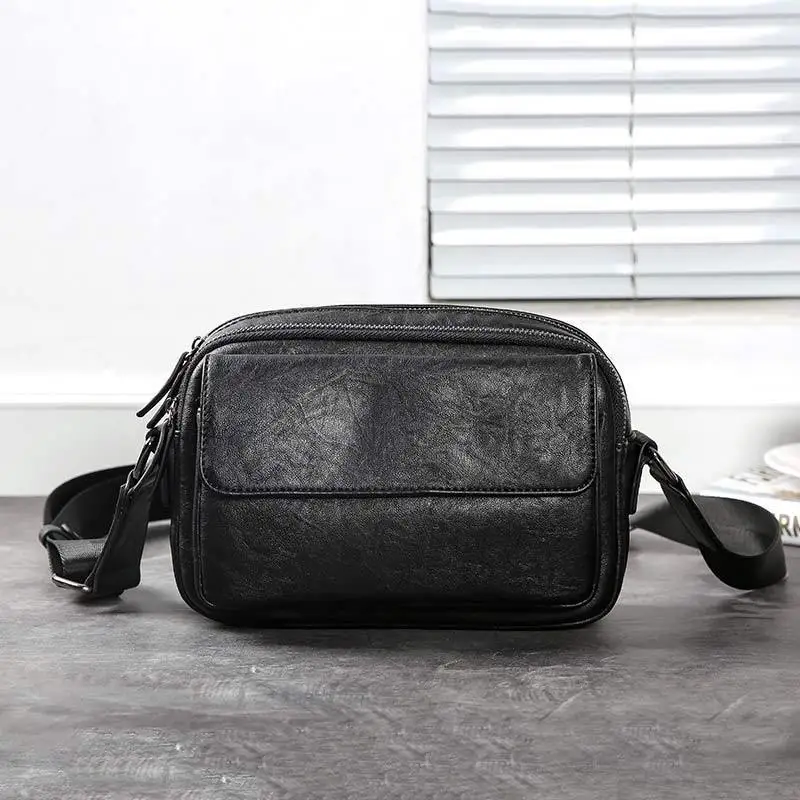 

2019 New Style Summer Mini Men Bag Hide Substance Crossbody Bag Casual Flip Men's Bag Fashion Small Shoulder Bag