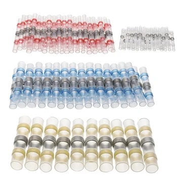 

100Pcs Waterproof Seal Solder Sleeve Terminals Heat Shrink Butt Connectors Electrical Wire Splice Connectors For 10-26AWG