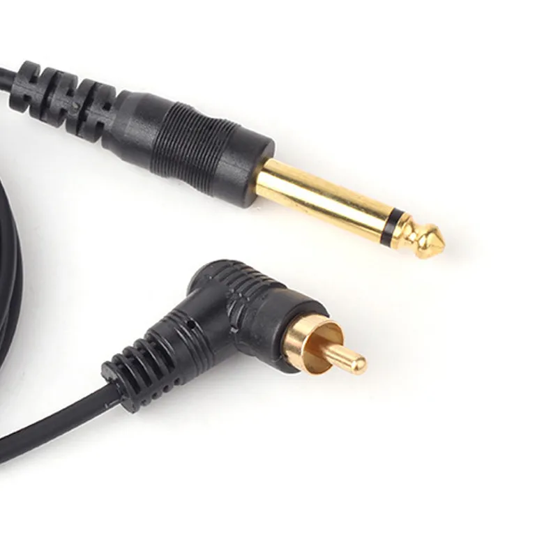 1 шт. 1,8 м черный медный RCA шнур для татуировочной машинки силиконовые под прямым углом L тип провода коннектора для роторной татуировки машины питания
