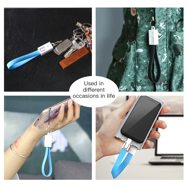 ACCEZZ мини usb зарядный кабель type C для huawei P30 P30 Pro samsung S9 S10 USB-C короткий провод Портативный usb type C кабели брелок