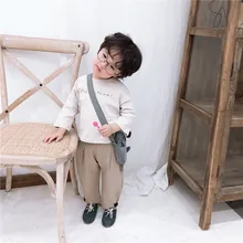 Xdp2019 Осенняя новая стильная детская одежда в Корейском стиле для мужчин и женщин; Детские повседневные брюки; детские брюки