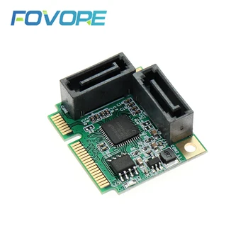 

Adapter Card mini PCIe to 2 ports SATA III Converter Card mini PCIe SATA 3.0 HDD SSD Expansion Card