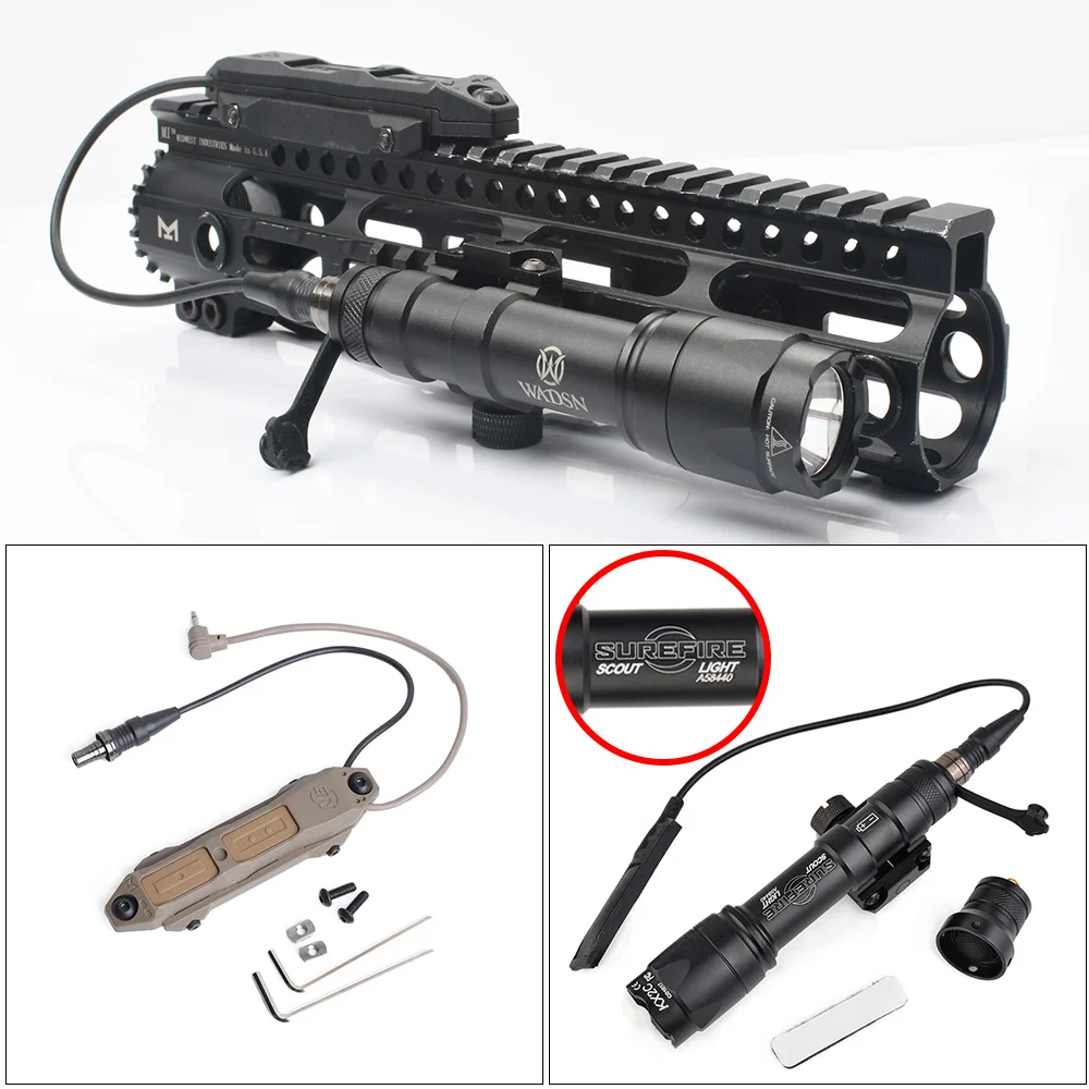 NE04040DE-072BK(SF) Surefir Воздушный пистолет M600 M600C светодиодный фонарик 340 люмен дистанционный переключатель давления двойная кнопка охотничья тактика светодиодный M3X аксессуары - Цвет: NE04040DE-072BK(SF)