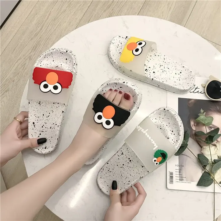 

Summer New Style Slippers Women's Korean-style Cartoon Flat Indoor Outdoor Open Toe Sandals Sandals