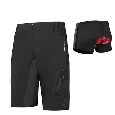 short and underwear GEL Padded Bicycle Shorts Men Cycling Shorts Downhill Jersey Road Mountain Bike Underwear Cycle Clothes Shockproof Mtb Shorts - Цвет: short and underwear