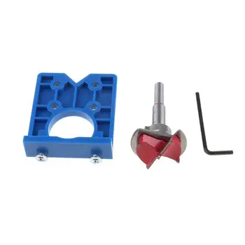 

35mm Hinge Hole Drilling Guide Locator Boring Jig Concealed Drill Bit Furniture Dropship