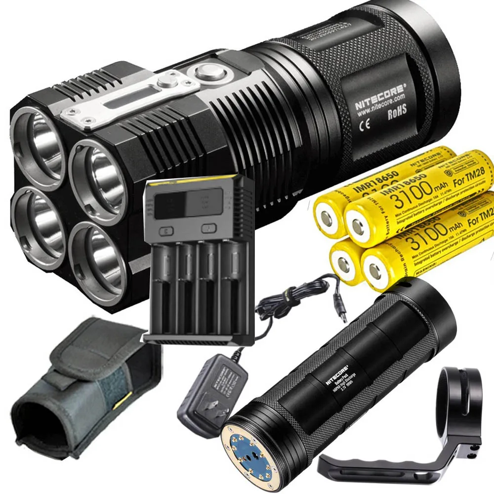 Перезаряжаемый фонарь NITECORE TM28 4 * CREE XHP35 светодиодный прожектор макс. 6000 лм 8