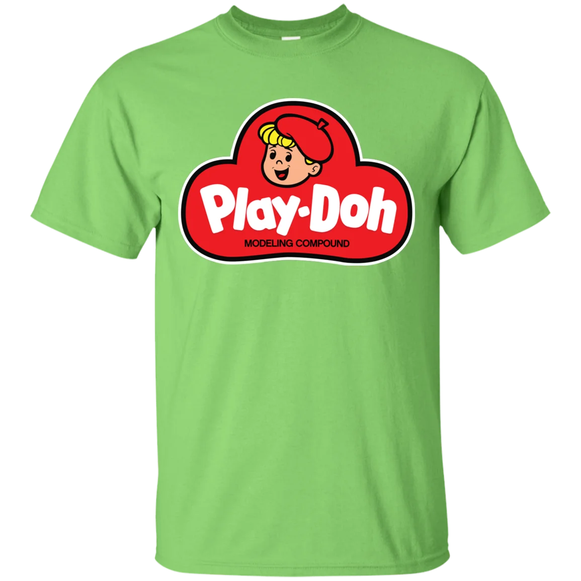 Play Doh тесто ретро логотип детский сад счастливый дети футболка | Мужская одежда