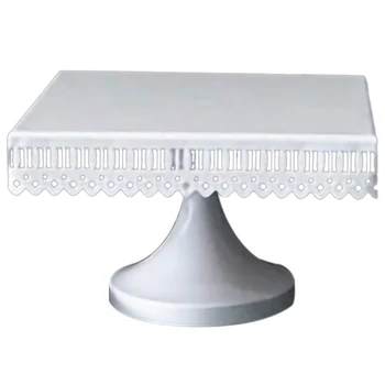 

Sweetgo Square Cake Stand White Iron Cake Tools Wedding Table Decoator Home Decoration Bakeware Candy Bar