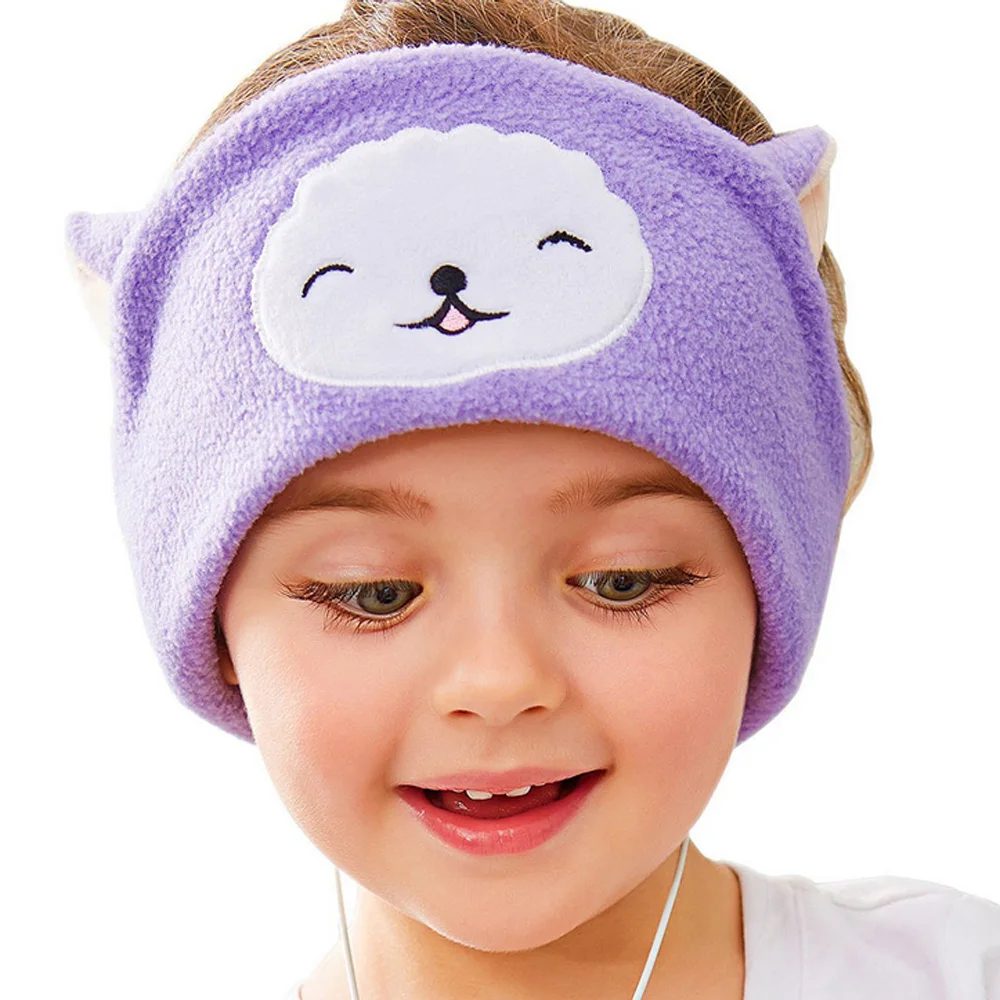 Vococal Cute Headphones Hearing Protection Kids Childrens Headband Earphones Headset Mask Cover For Sleeping Listening Music