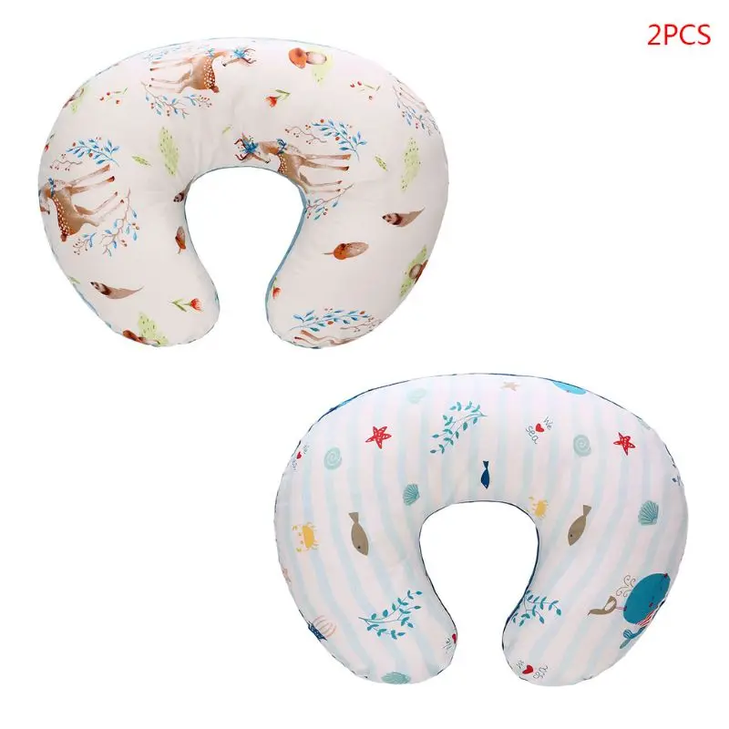 3-2Pcs Cover Подушка для грудного вскармливания для новорожденных, позиционер для головы, товары для матери и ребенка K1MA - Цвет: 3-2Pcs Cover